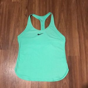 Bright Green NIKE Athletic Tank Top